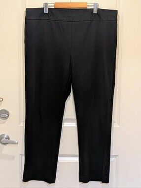 EUC Penningtons 2XP Viscose Blend Black Stretch Slacks